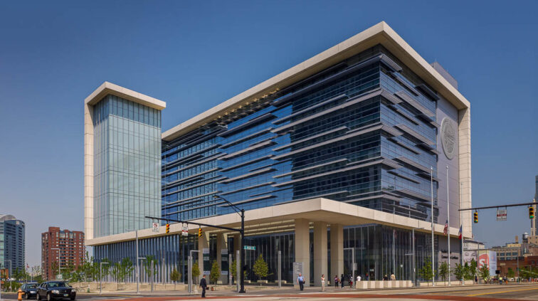 Exterior of Franklin County Courthouse in Columbus, Ohio.