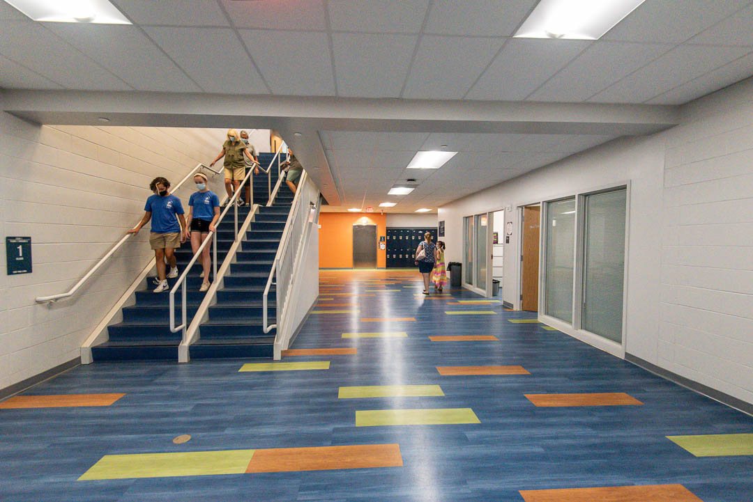 New hallway and staircase at Worthingway Middle School in Worthington.