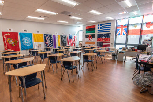 A newly renovated classroom at Worthingway Middle School in Worthington.