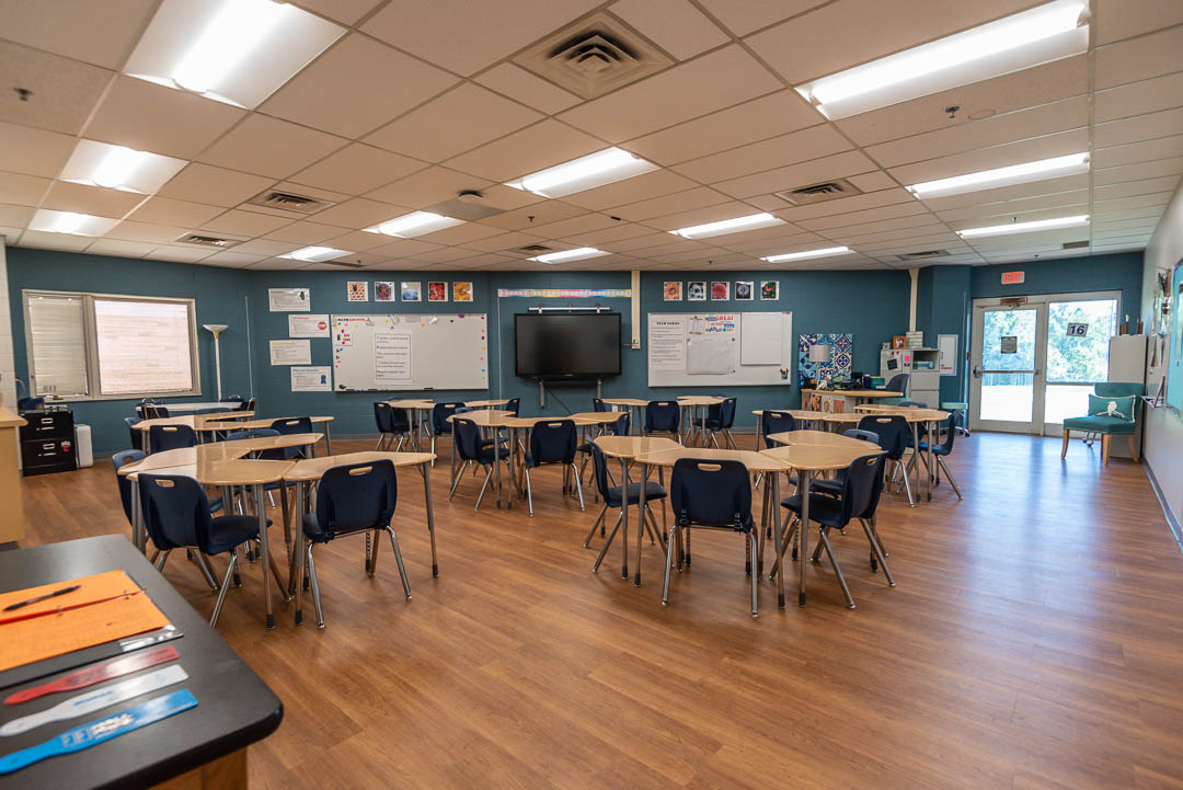 A newly renovated classroom in McCord Middle School in Worthington.