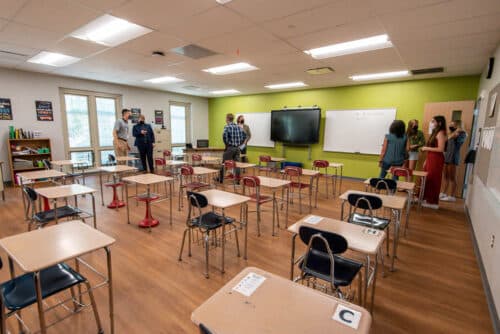 A newly renovated classroom at Kilbourne Middle School in Worthington.